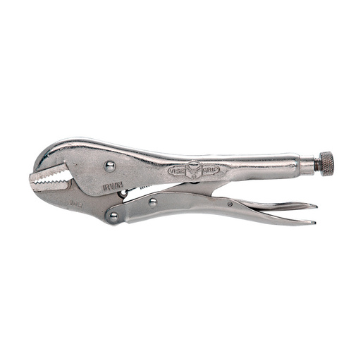 CRL 10R nickel-plated 10-inch straight-jaw locking pliers
