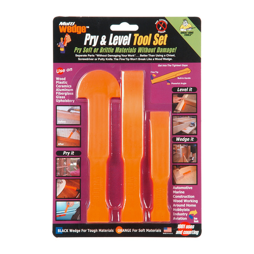 Official CRL photograph of Multi-Wedge Pry and Level Tool Set for Soft Materials